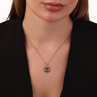 EYE LIGHT GOLD DIAMOND NECKLACE
