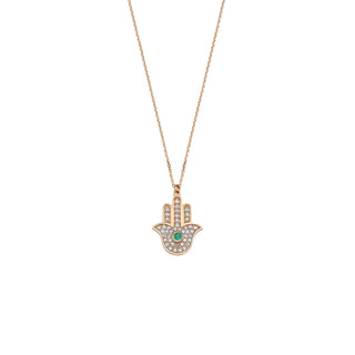 HAMSA DIAMOND NECKLACE Bee Goddess