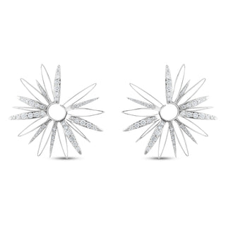 HERA 18K WHITE GOLD DIAMOND XLARGE EARRINGS