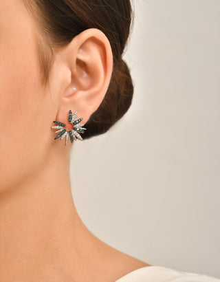 HERA BLUE GOLD DIAMOND EARRINGS