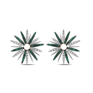 HERA GOLD DIAMOND EMERALD EARRINGS