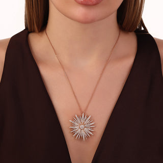 HERA 18K GOLD DIAMOND STATEMENT NECKLACE