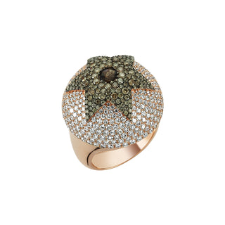 HEKSAGRAM BROWN GOLD DIAMOND RING