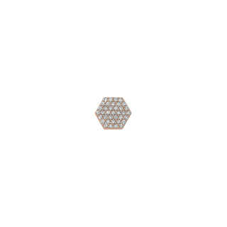 HONEYCOMB GOLD DIAMOND SINGLE EARRING