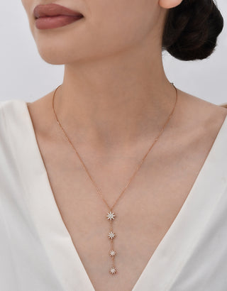 VENUS STAR 18K GOLD DIAMOND NECKLACE