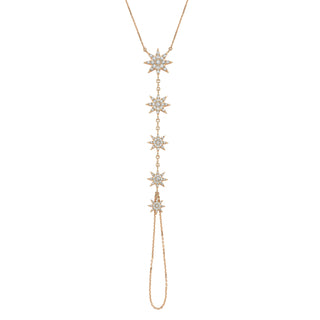 VENUS STAR GOLD DIAMOND HAND CHAIN