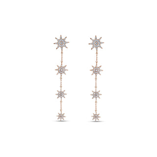 VENUS STAR GOLD DIAMOND EARRINGS