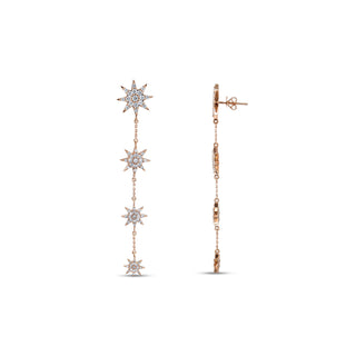 VENUS STAR GOLD DIAMOND EARRINGS