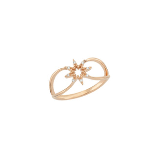 VENUS STAR GOLD DIAMOND PINKY RING