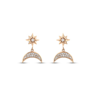 VENUS STAR GOLD DIAMOND SINGLE EARRING