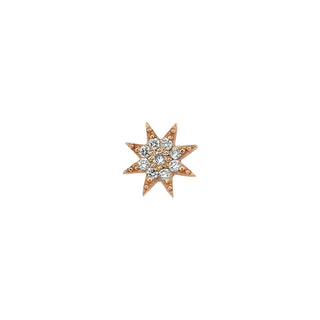 VENUS STAR GOLD DIAMOND SINGLE EARRING