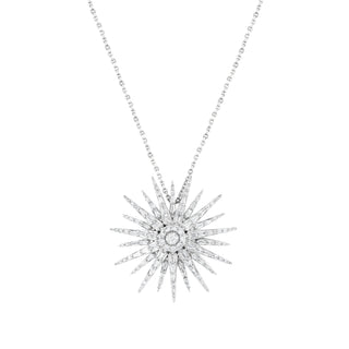 JARDIN 18K BAGUETTE WHITE DIAMOND XLARGE NECKLACE