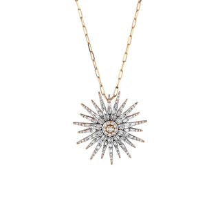 JARDIN STAR 18K GOLD BAGUETTE DIAMOND NECKLACE