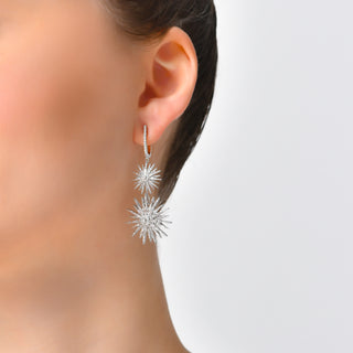 JARDIN STAR WHITE GOLD DIAMOND EARRINGS