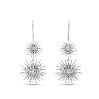 JARDIN STAR WHITE GOLD DIAMOND EARRINGS