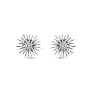 JARDIN STAR WHITE GOLD DIAMOND EARRINGS