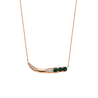 EMERALD STONE DIAMOND NECKLACE