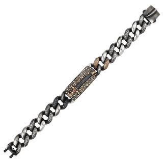 DAGGER GOLD & SILVER COGNAC DIAMOND RUBY BRACELET