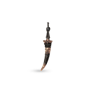 SWORD GOLD & SILVER BLACK DIAMOND PENDANT