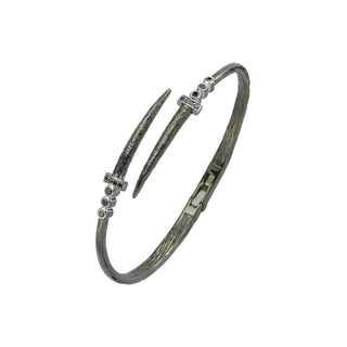 SWORD SILVER BLACK DIAMOND BRACELET