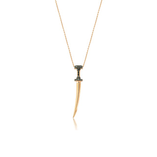 SWORD BLACK DIAMOND NECKLACE