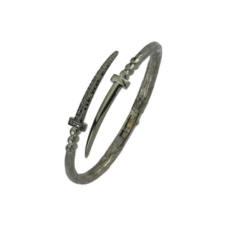 SWORD SILVER BLACK DIAMOND BRACELET