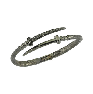 SWORD SILVER BLACK DIAMOND BRACELET