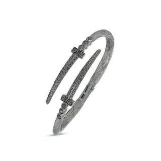 SWORD SILVER BLACK DIAMOND BRACELET