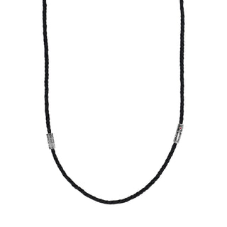 SWORD SILVER BLACK DIAMOND RUBY NECKLACE