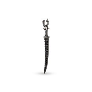 SWORD SILVER BLACK DIAMOND PENDANT
