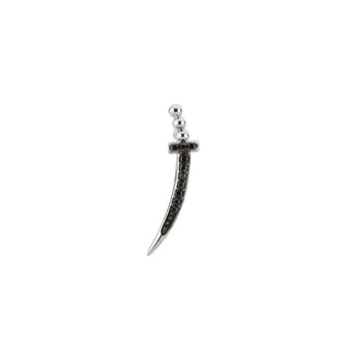 SWORD GOLD BLACK DIAMOND SINGLE EARRING