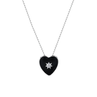 VENUS STAR HEART GOLD DIAMOND NECKLACE