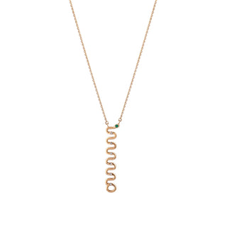 KUNDALINI NAYA GOLD DIAMOND EMERALD NECKLACE