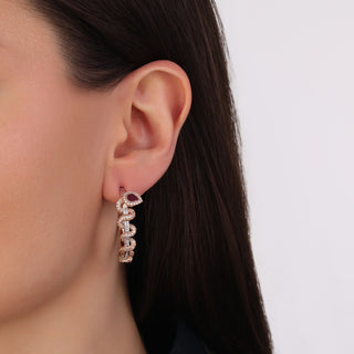 KUNDALINI GOLD DIAMOND RUBY EARRINGS