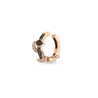KUNDALINI GODDESS GOLD COGNAC DIAMOND SMOKY TOPAZ EAR CUFF