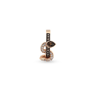 KUNDALINI GODDESS GOLD COGNAC DIAMOND SMOKY TOPAZ EAR CUFF