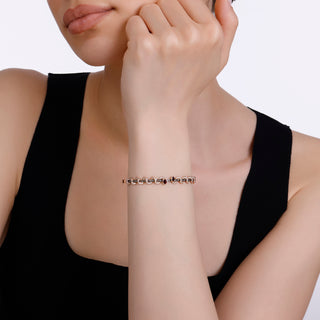 KUNDALINI GODDESS GOLD COGNAC DIAMOND RUBY BRACELET