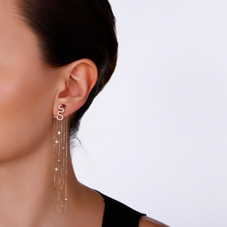 CHAIN GOLD DIAMOND SINGLE EARRING BACK