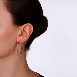 KUNDALINI GODDESS GOLD BROWN DIAMOND RUBY EARRINGS