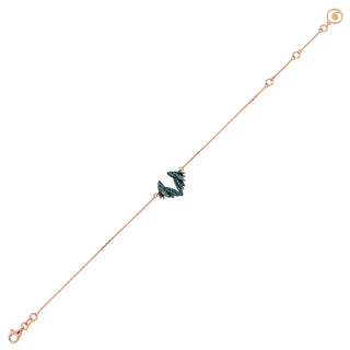 WINGS GOLD BLUE DIAMOND BRACELET