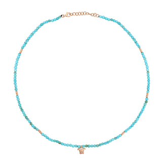 TURTLE GOLD TURQUOISE NECKLACE