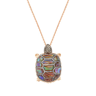 TURTLE GOLD BROWN DIAMOND NECKLACE