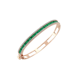 MONDRIAN 18K GOLD DIAMOND EMERALD BRACELET