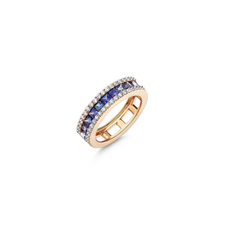 MONDRIAN 18K GOLD DIAMOND SAPPHIRE RING