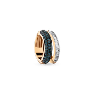 MONDRIAN GOLD BAGUETTE BLUE DIAMOND EAR CUFF