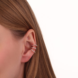 MONDRIAN GOLD DIAMOND EAR CUFF