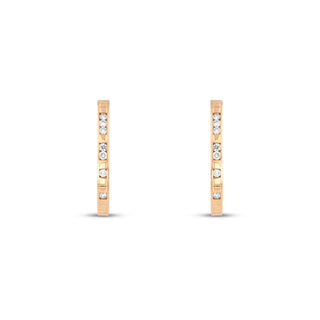 MONDRIAN GOLD DIAMOND HOOP EARRINGS