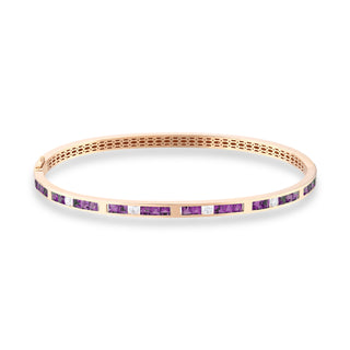 MONDRIAN RAINBOW GOLD AMETHYST DIAMOND BRACELET