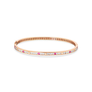 MONDRIAN PINK SAPPHIRE GOLD DIAMOND  BRACELET