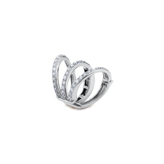 MONDRIAN GOLD WHITE DIAMOND EAR CUFF